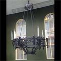 Antique wrought iron chandelier Gothic Revival
