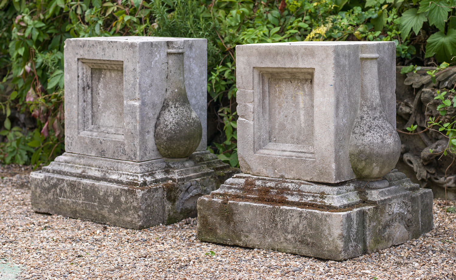 Garden Portland Pair Stone Plinth | Westland London