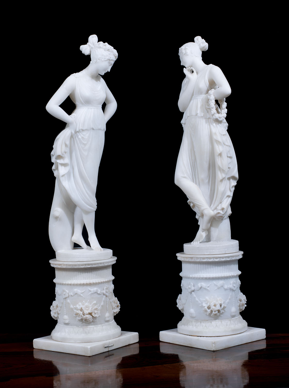 Pair of Alabaster Dancers after Canova| Westland London