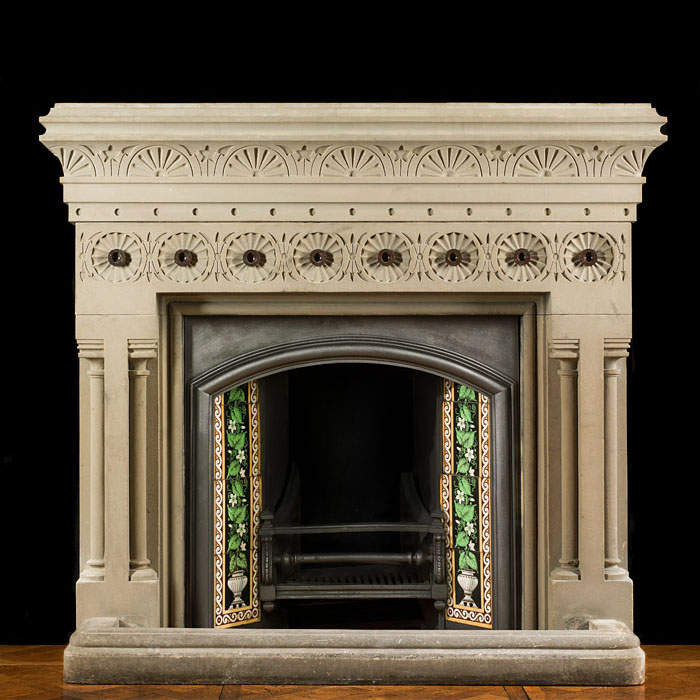 A Sandstone Aesthetic Movement Fire Surround