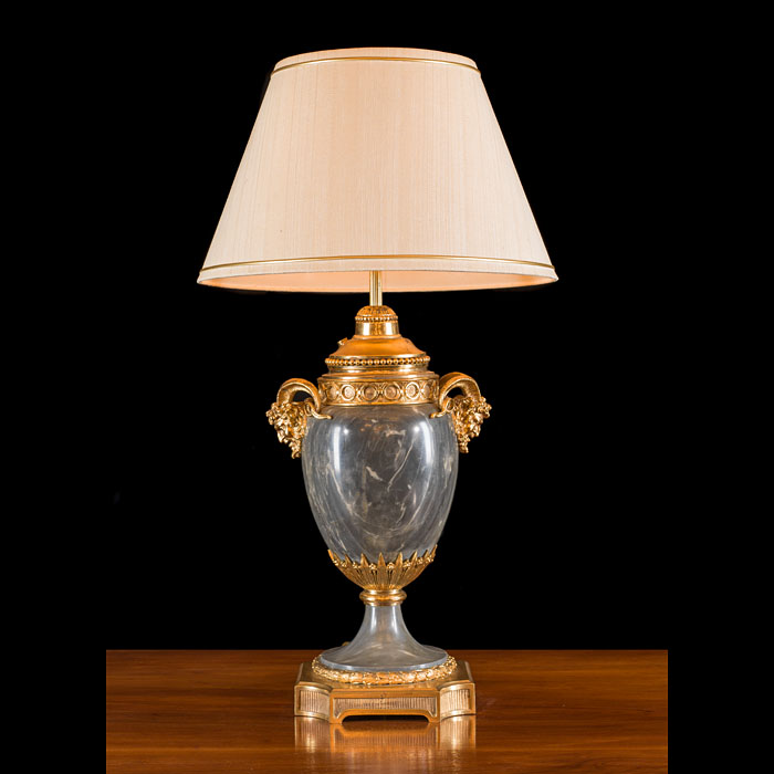 A French marble and ormolu table lamp 