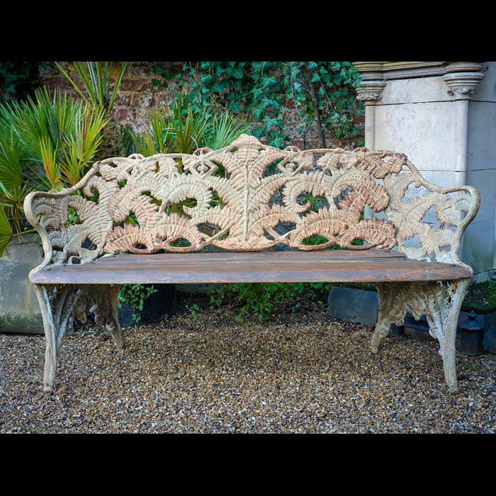 A large Coalbrookdale Fern Design Bench 