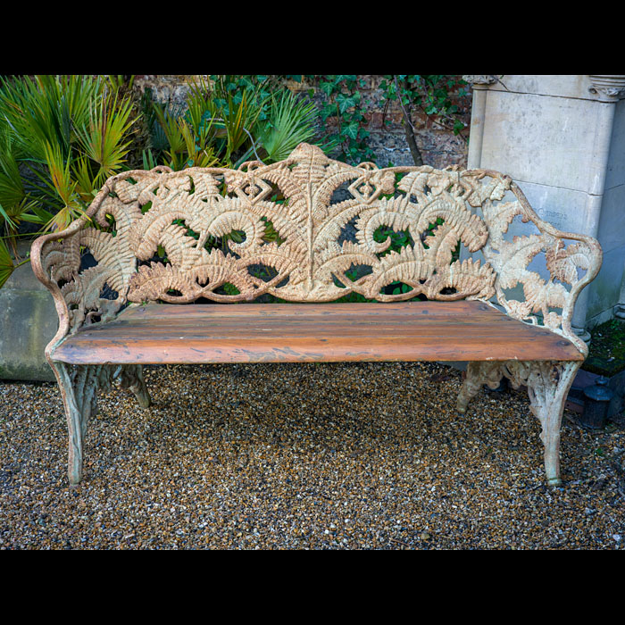 Large 3 Seater Coalbrookdale Cast Iron Garden Bench 