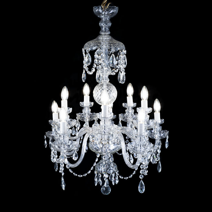 Elegant Ten Branch Crystal Chandelier 