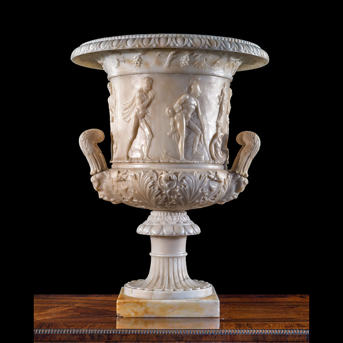 18th Century Alabaster Copy of the Medici Vase 