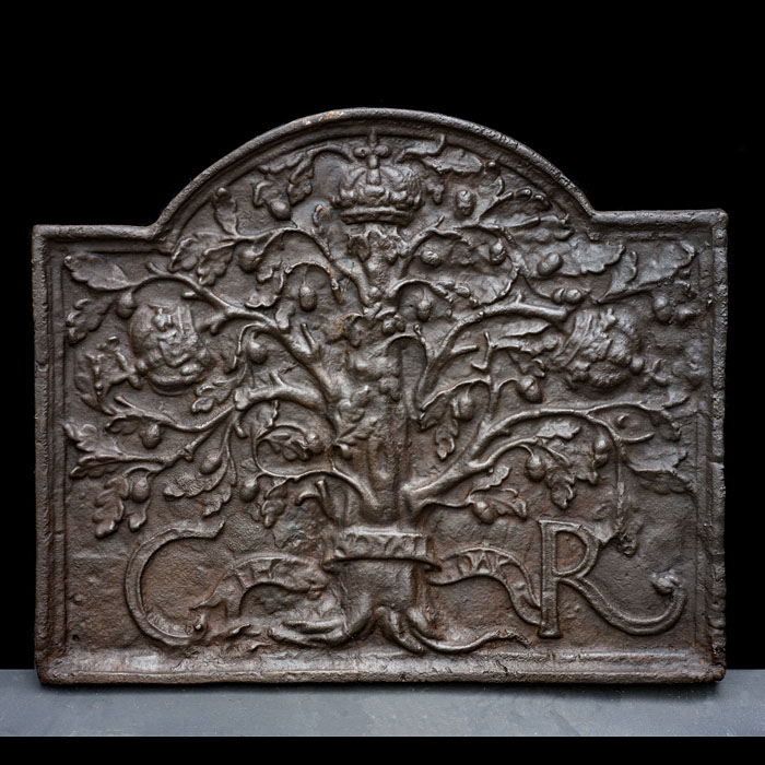 17th Century Cast Iron Carolean Fireback 