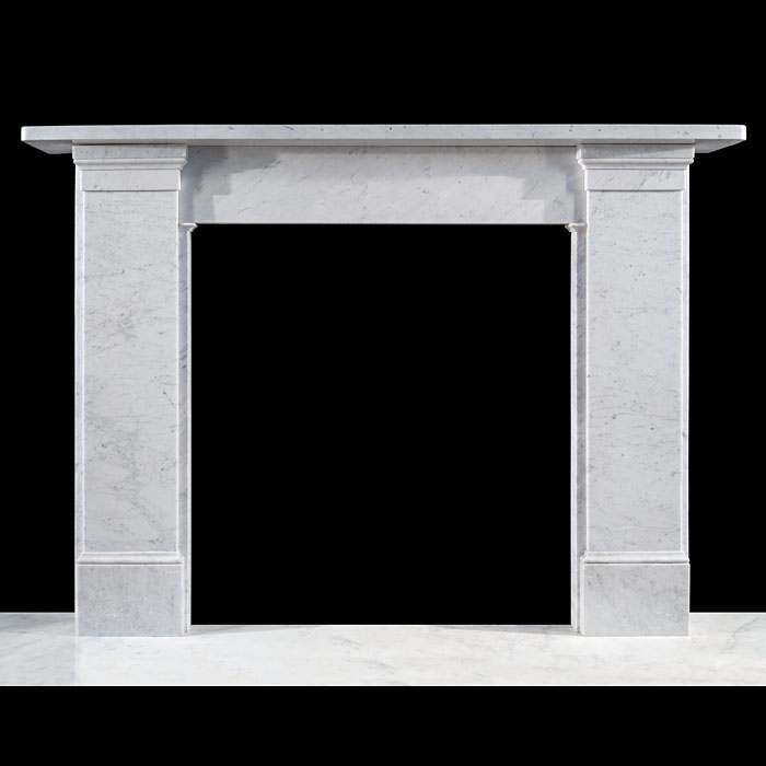 Simple Victorian Carrara Marble Fireplace 