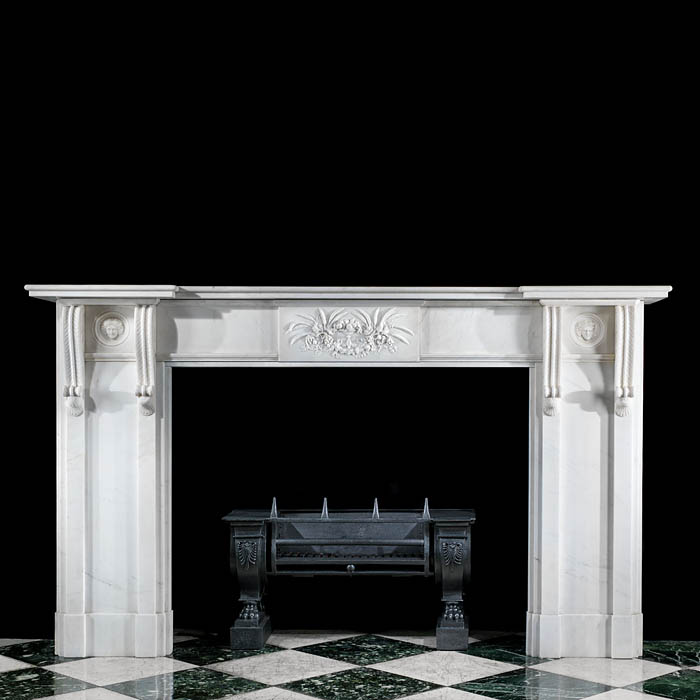 A Regency Style Antique Marble Fireplace